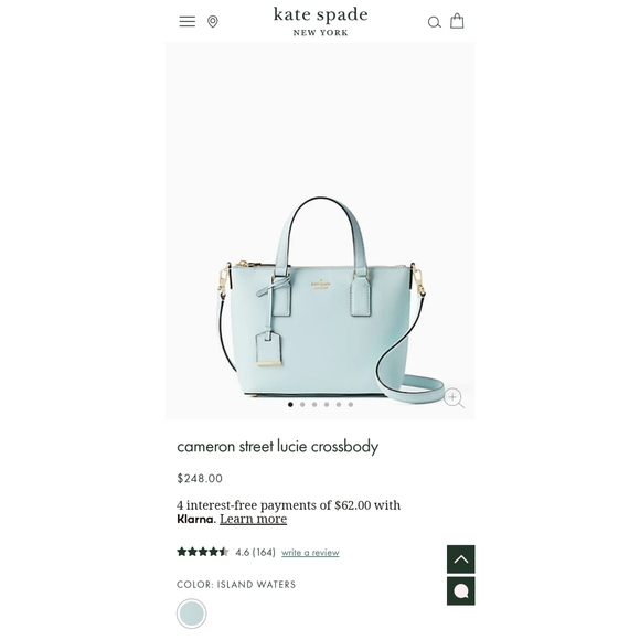 KATE SPADE Cameron Street Small Lucie Leather Shoulder Bag island waters - Picture 8 of 16